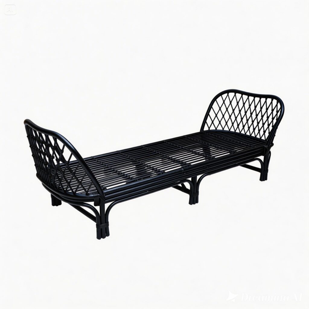 Kaliko Rattan Daybed Black