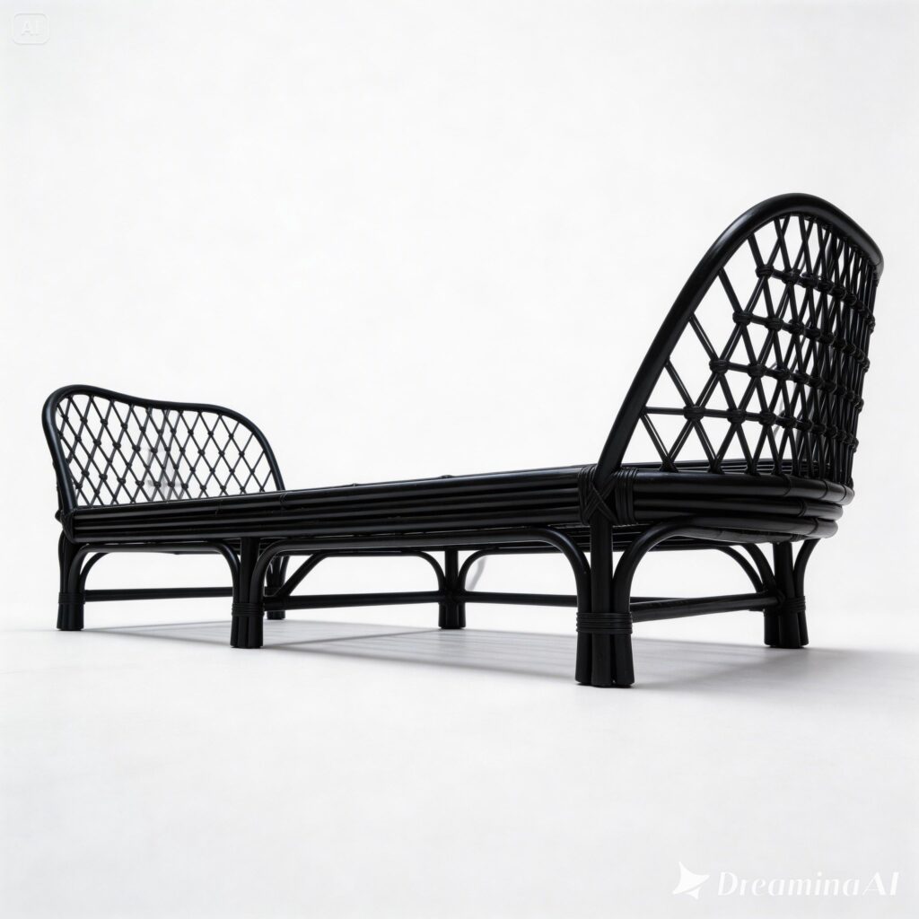 Kaliko Rattan Daybed Black