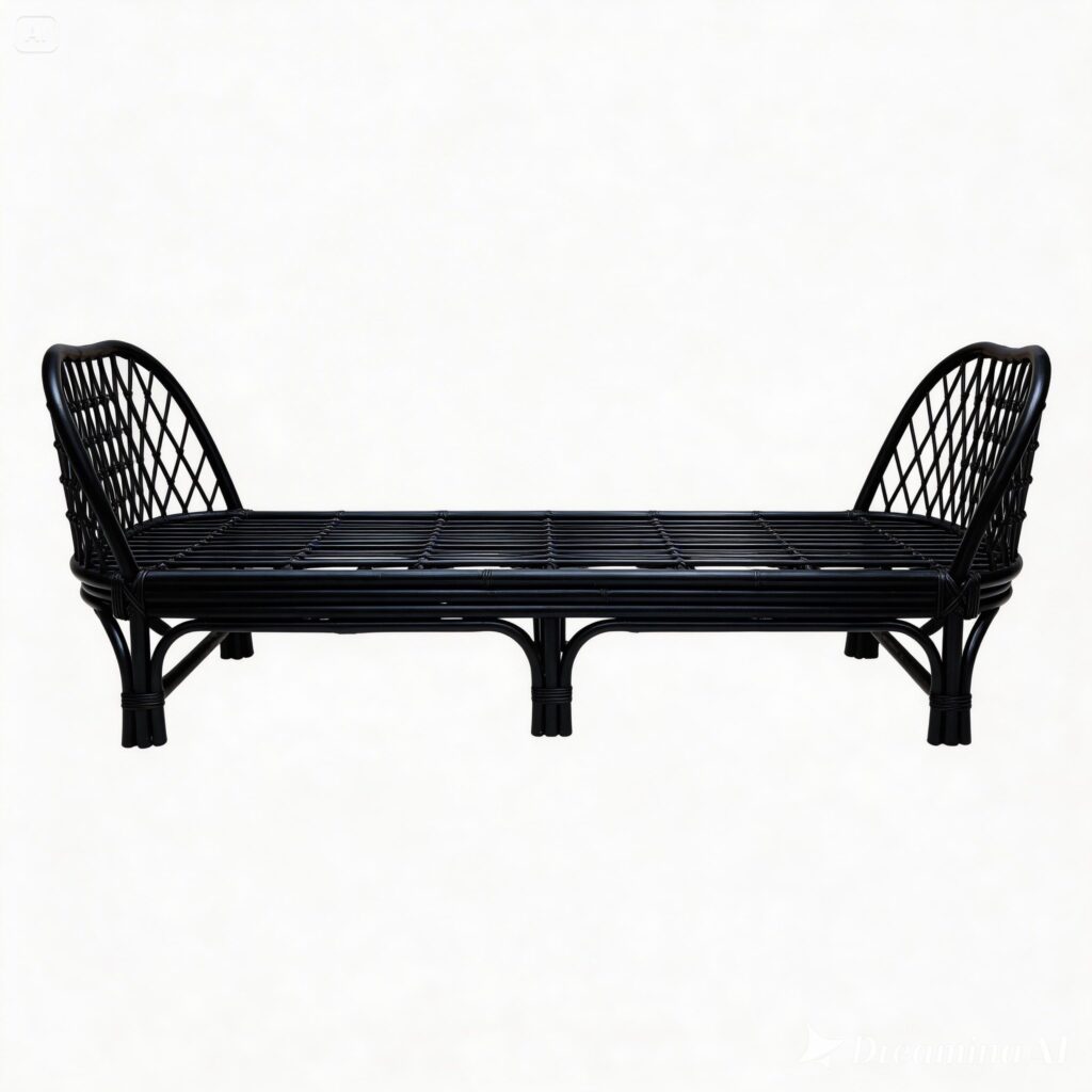 Kaliko Rattan Daybed Black